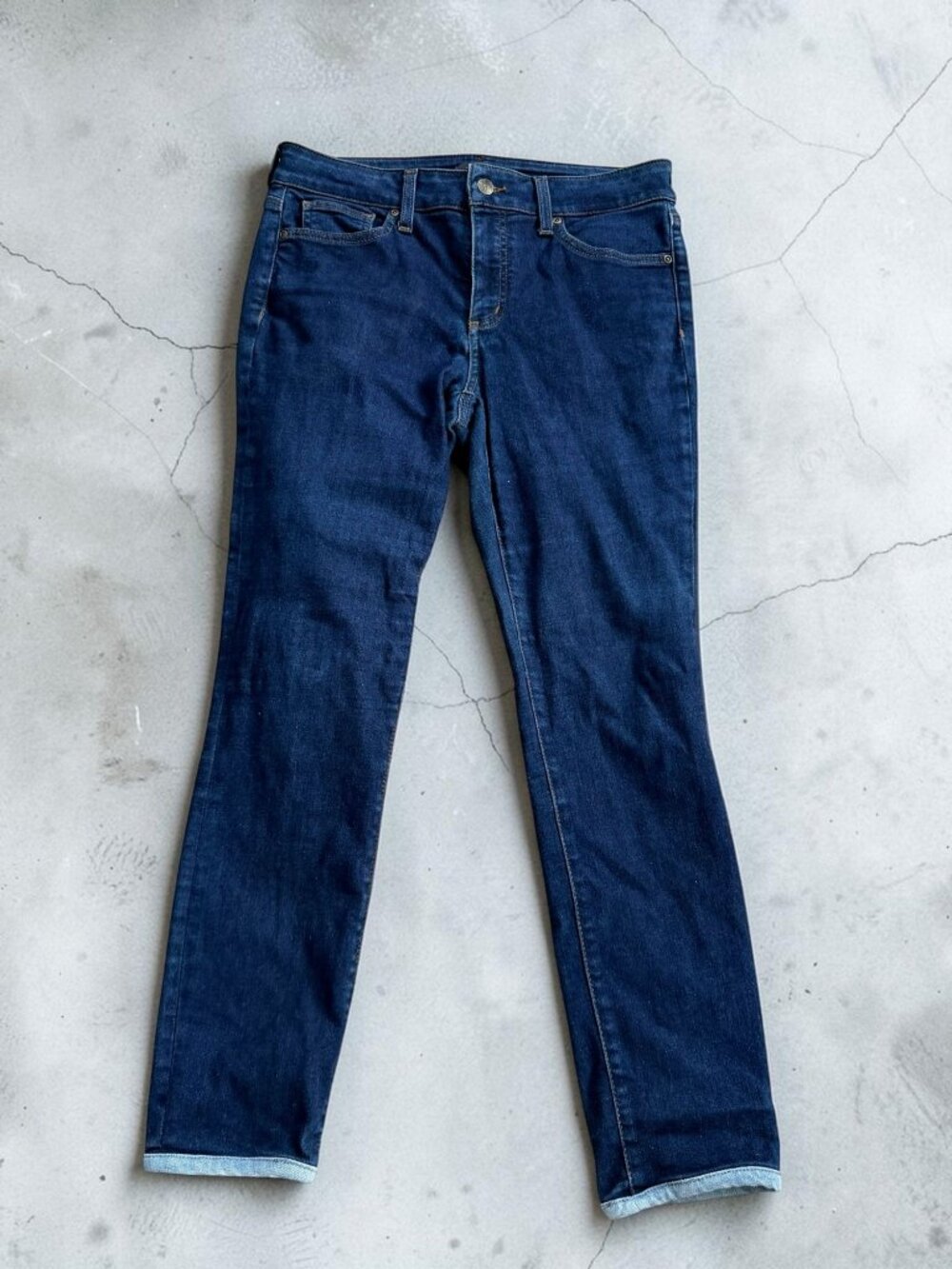 NYDJ Alina Dark Wash Ankle Jeans Size 6 Womens